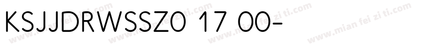 KSJJDRWSSZ0 17 00字体转换